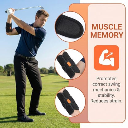 WIGERLON Golf Elbow Training Aid for Eliminating Chicken Wing, Straight arm Trainer for Beginner,Golf Swing Training Elbow Brace For Men And Women