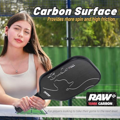 TOPPRO Pickleball Paddles Set of 2, Fiberglass Face, Polypropylene Honeycomb Core, Lightweight Pickleball Rackets 2 Pack - color: BLACK CAT
