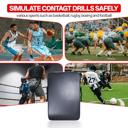 Basketball Pads for Training - Football Blocking Pad Training Equipment with Handles, 24"x16" Denser Softer Foam Shield for Lacrosse, Hockey, Martial Arts - Tackle Dummy Kick Pad. (1 Pcs)