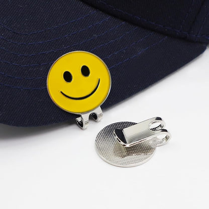 Adhere Golf Ball Markers Personlized Double Side Cute cat Logo Enamel with A Magnetic Hat Clips,A Premium Golf Gifts. - color: L-Smile with hat clip 3pcs