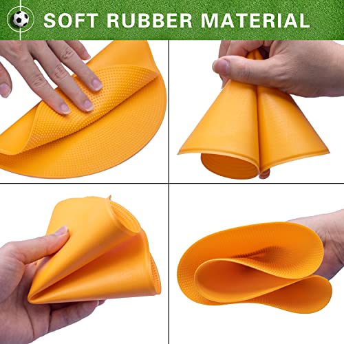 Spot Markers Rubber Floor Dots 9inch Non Slip Agility Dots Flat Cones for Kids Sports Soccer Basketball Training, Social Distancing, Preschool Kindergarten Classroom - style: 12Pcs Orange