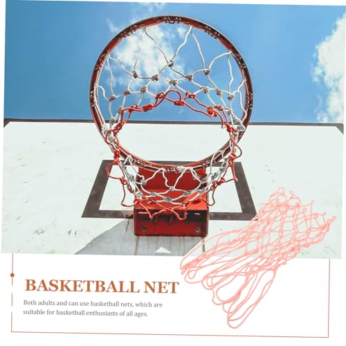 Abaodam Luminous Pink Basketball Net Replacement Durable Polyester Glow Dark Basketball Frame Net for Outdoor and Indoor Courts Standard Strong Load Bearing for Training and Recreation