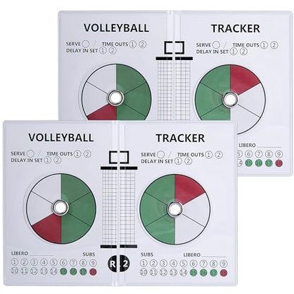 RunNico 2Pcs Volleyball Trackers,Portable Volleyball Rotation Trackers with Marker,Sport Volleyball Rotation Trackers for Strategy Techniques Officials Referees and Coaches