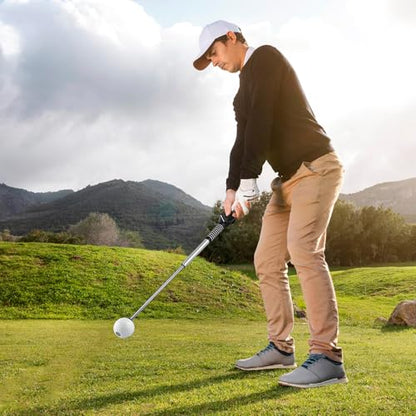 Retractable Golf Swing Training Aid, Telescopic Club Indoor & Outdoor Practice Warm-Up Golf Swing Trainer -Strength & Tempo Training for Golfer Beginner Men Woman Golf Gift