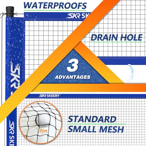 SKEERY Professional Badminton Set with Winch System,Portable Badminton Net includes Carbon Aluminum Badminton Rackets Set of 4,3 Shuttlecocks and Carrying Bag,Badminton Sets for Backyards,Beach - color: Blue