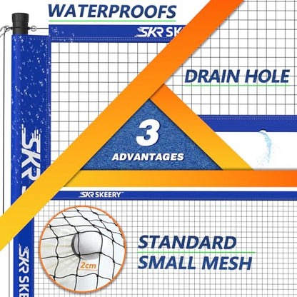 SKEERY Professional Badminton Set with Winch System,Portable Badminton Net includes Carbon Aluminum Badminton Rackets Set of 4,3 Shuttlecocks and Carrying Bag,Badminton Sets for Backyards,Beach - color: Blue