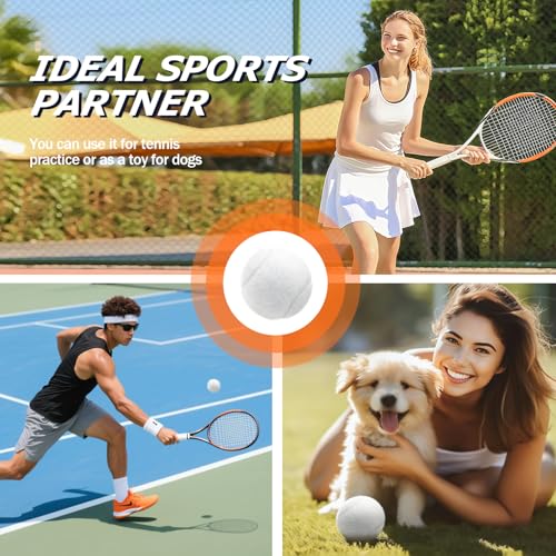 Tennis Balls, 6 Pack High Elasticity Practice Tennis Balls with Mesh Bag, Ideal for Beginner, Exercise Playing Balls for Pet Dog