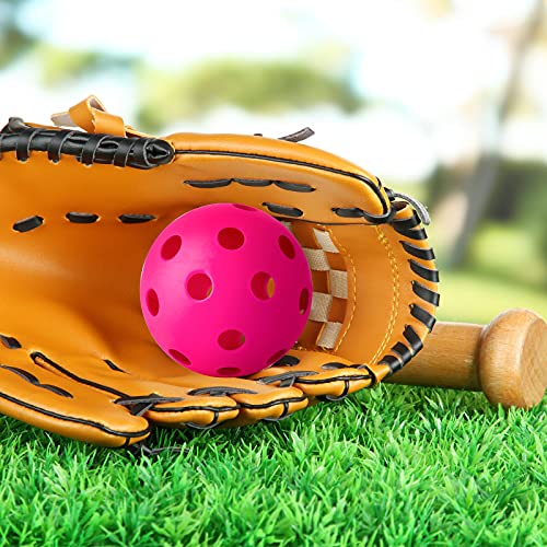 Coopay 24/80 Pack Practice Baseball SoftBalls Plastic Training Balls Lightweight Hollow Balls with a Drawstring Bag for Hitting, Baseball Training Indoor Outdoor Use