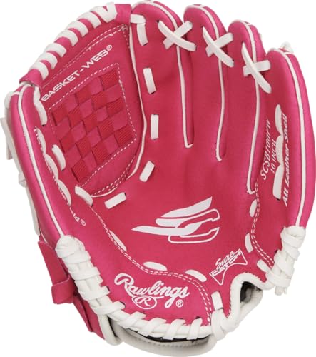 Rawlings | Sure Catch Series Youth Softball Glove - color: Pink / White, size: 10"
