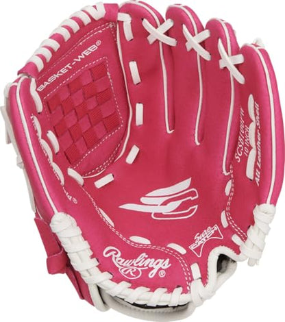 Rawlings | Sure Catch Series Youth Softball Glove - color: Pink / White, size: 10"
