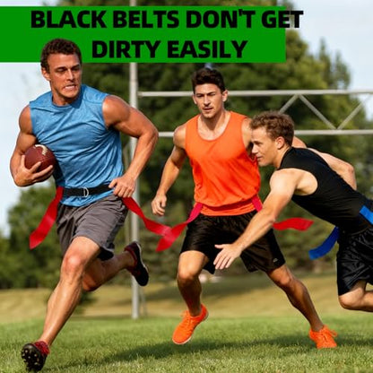 Flag Football Belts Set - Dual Color Flag Belts - color: 4pcs(2 Red+2 Blue)