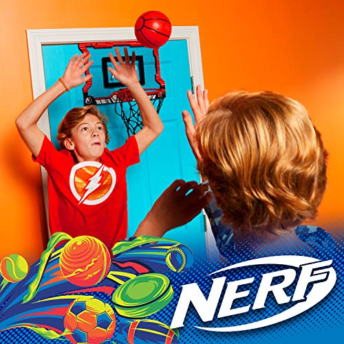 NERF Basketball Hoop Set - Pro Hoop Mini Hoop Set with Mini NERF Basketball - Steel Rim Great for Dunking - color: Red Standard, size: 18" x 12"