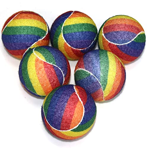 URBEST Advanced Tennis Ball 20 Packs, Training Tennis Balls Practice Balls for Novice Player, Pet Dog Playing Balls with Mesh Carry Bag for Beginner Training Ball - color: Rainbow