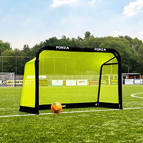 FORZA Aluminum POD Soccer Goals | PRO ALU50 Folding Soccer Goal - Fold-Away & Freestanding Target Goals - x4 Sizes and x9 Colors - color: Yellow, size: 6ft x 4ft