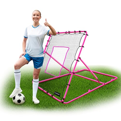 VELOCITY Adjustable Baseball Rebounder Net with 3 Return Angles, 4x4.5 Feet Soft Ball and Baseball Net for Skill Development Multi Sport Pitchback Feilding Trainer for Solo Practice