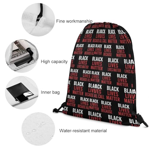 Lightweight Drawstring Sackpack Sports Backpack Waterproof for Gym Travel Hiking Men Women Durable Polyester, Flag Bags - color: Picture (348)