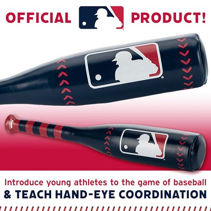 Franklin Sports MLB 21" Soft Sport Bat & Ball - Blue - Lightweight Kids Bat + Ball