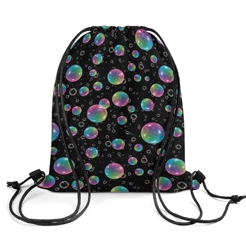 Yoga Drawstring Bag Gym Sackpack String Backpack Waterproof for Sports Beach Swimming Lightweight Men Women, Psychedelic Galaxy Bags - color: Picture (377)