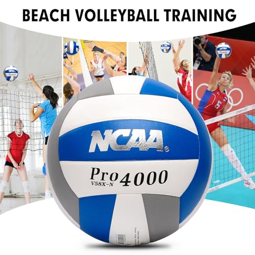 Soft Volleyball for Indoor Practice,Training,Game Competition, Gym, Outdoor Beach Play, V58X-N Size 5 Lightweight Super Touch Volleyballs Fit for Beginner, Teenager, Adult