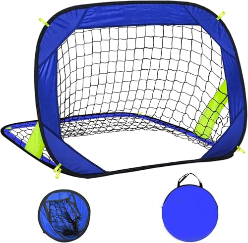 Gudahower Backyard Soccer Goal for Kids- Portable Soccer Net - Foldable and Pop up - Indoor and Outdoor Football Goal - Suitable for Games and Practice - 39.4in x 27.5in x 27.5in