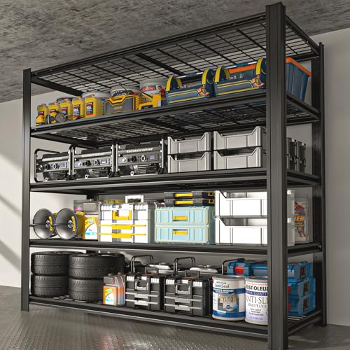 Garage Shelving, Heavy Duty Storage Shelves Metal Shelf Unit Adjustable Industrial Storage Racks for Shop,Warehouse,Basement (5T 84 * 55 * 24, 5) - size: 5T 84*55*24