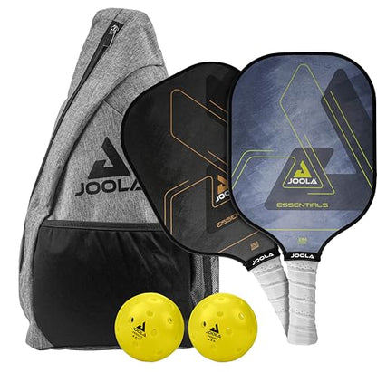 JOOLA Pickleball Paddles & Sets - Includes 2 Rackets, 2–4 Balls, and Storage Carry Bag - USAP Approved - color: Essentials Set