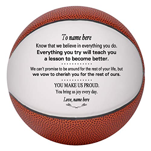 Personalized Custom Basketball - Dad to Son - Mom to Son - Grandpa to Grandson - Grandma to Grandson