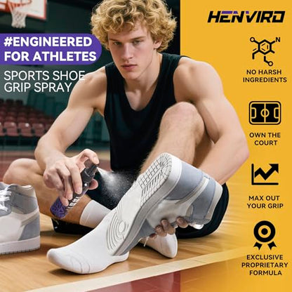 Basketball Shoe Grip Spray - Basketball Accessories, Anti SlipTraction Spray for Shoe Bottom With Sneaker Wipes