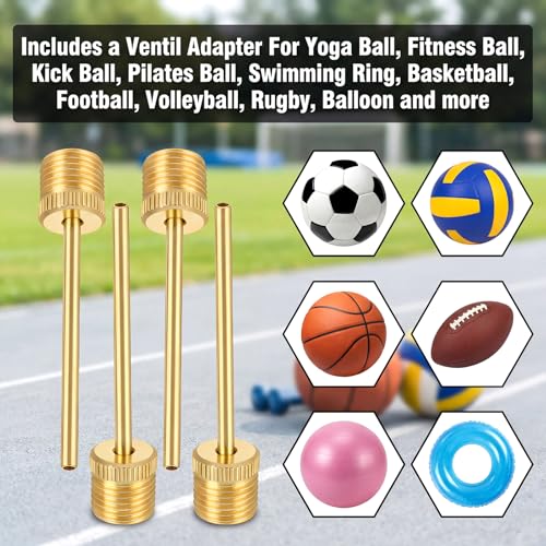 Styquenzer 21 Pcs Presta to Schrader Valve Adapter, Schrader Valve Adapter Ball Needles for Air Pump Bike Tire Pump Accessories Fit for Gym Equipment Ball Tire