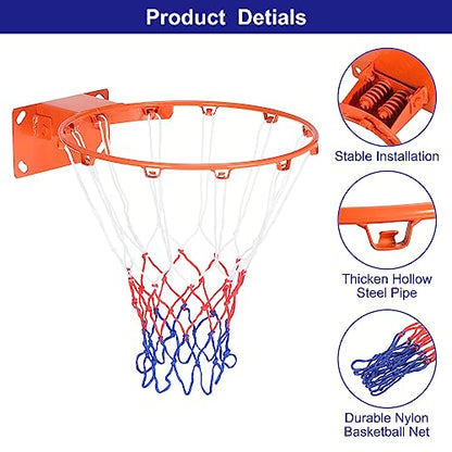 PATIKIL Basketball Rim Replacement with Strong Spring - color: Orange