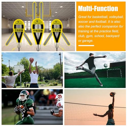 Kunovo Basketball Defender Dummy for Shoot Training, Professional Shot Trainer Mannequin with Movable 180° Arm, Portable Dribbling/Passing Practice Dummy