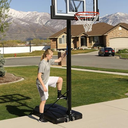 Lifetime Adjustable Portable Basketball Hoop, 50-Inch Backboard, 8-10 ft Height Foot Adjustment