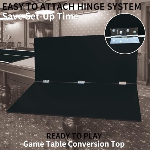 7/8/9ft Mid-Size Ping Pong Conversion Top with Net Set for Billiard and Pool Tables - Regulation Top Converts Billiards into Ping Pong Table Blue/Green/Black