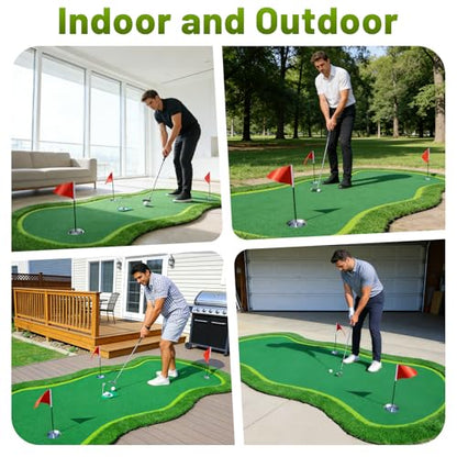 Bearwill Golf Putting Green,5ft x 10ft Golf Practice Putting Mat,Professional Large Golf Training Mat for Indoor Outdoor Garage Backyard