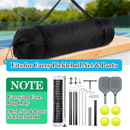 Klmnop Pickleball Net Storage Bag - Portable Drawstring Duffle Carry Bag for Pickleball Net System, Heavy Duty Replacement Holder for Indoor Outdoor Driveway Backyard Court Equipment, No Net