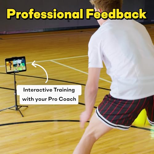 DribbleUp Smart Basketball Starter Pack – At-Home Basketball Training System for Kids & Teens with App-Based Virtual Coach, Real-Time Feedback | Dribble Up Premium Composite Leather, Indoor/Outdoor