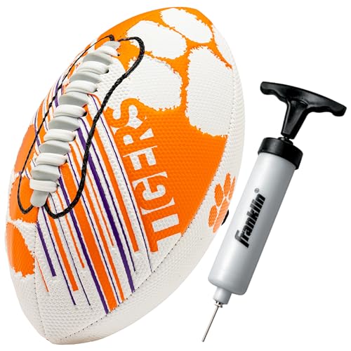 Franklin Sports NCAA Football - Youth Mini Football - 8.5" SPACELACE Easy Grip Texture - Perfect for Kids