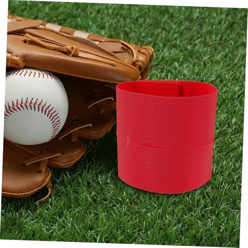 Baseball Glove Wrap Band Softball Mitt Shaper with Elastic Design for Formation Breathable Open Structure Fits All Red Color