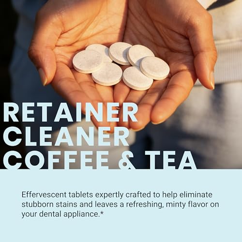 Coffee and Tea Retainer Cleaner Tablets, Removes Odors, Stains, and Plaque, 4-Month Supply, Denture Cleanser for Caffeine Enthusiasts, 120 Tablets by M3 - size: 120 Count (Pack of 1)