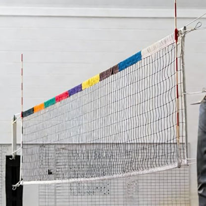 Volleyball Setter Training Tape – 9-Zone Net Target Strip, 29.5ft for Indoor, Beach & Backyard Practice