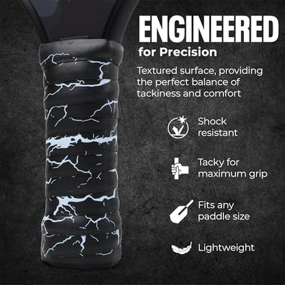 DH Mythic Premium Thick Replacement Grip Tape for Pickleball, Tennis & Padel | Cushioned, Anti-Slip, Sweat-Resistant Racket Wrap
