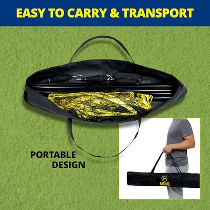 Heavy Duty Volleyball Net Set - Official Size Portable Volleyball Net for Backyard - Volleyball & Carrying Bag Included