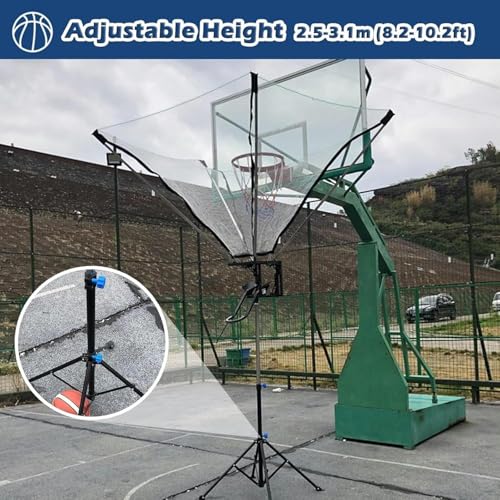 Shootaround Freestanding Basketball Hoops Metal Ball Return Attachment 180° Rotating Shooting Trainer Youth Adult Gym Home Basketball Basketball Racks