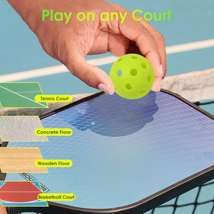 6/20/40 PCS Mini Pickleballs (Diameter 42mm) Soft Eva Anti-Crack Hollow Quiet Training Pickle Balls Great for Pickleball Drills Green