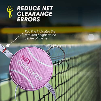 Scoring Right Net Checker Tennis Net Height Measuring Tape and Keyring