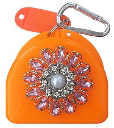 Decorated Mouthguard Case - Romance - Orange - color: Orange
