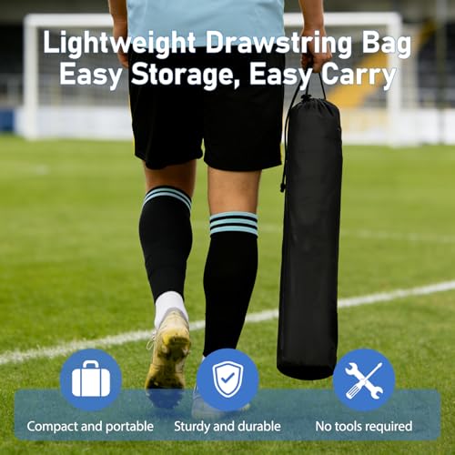Soccer Target Net and Ball Bag - 2 in 1 Design, Corner Shooting Target Goal, Top Bins Soccer Target Net, Soccer Training Equipment with Carry Bag, Easy to Attach and Detach