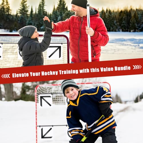 Outus 8 Pcs Hockey Shooting Net Targets for Hockey and Lacrosse Training Aid Lacrosse Goal Targets Tool and Training Equipment for Adult Goalie Practice Shot Accuracy Improving