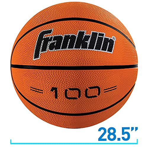 Franklin Sports Grip-Rite Indoor + Outdoor Rubber Basketballs - Official Size 29.5" Inch + 28.5" - Men's + Women's - size: Intermediate - 28.5"