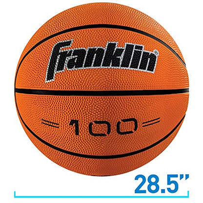 Franklin Sports Grip-Rite Indoor + Outdoor Rubber Basketballs - Official Size 29.5" Inch + 28.5" - Men's + Women's - size: Intermediate - 28.5"